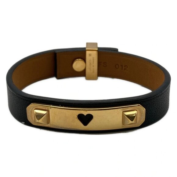 Auth HERMES as douceur - Black pink gold fittings Size: T2 Y Bracelet - Picture 1 of 5